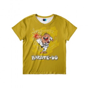 Детская футболка 3D с принтом Каратэ в Курске, 100% гипоаллергенный полиэфир | прямой крой, круглый вырез горловины, длина до линии бедер, чуть спущенное плечо, ткань немного тянется | каратэ