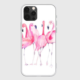 Чехол для iPhone 12 Pro Max с принтом Фламинго в Курске, Силикон |  | art | birds | flamingo | flock | illustration | pink | summer | watercolor | акварель | иллюстрация | искусство | лето | птицы | розовый | стая | фламинго