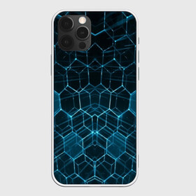 Чехол для iPhone 12 Pro Max с принтом НЕОНОВАЯ БРОНЯ в Курске, Силикон |  | abstraction | cyber | cyberpunk | future | geometry | hexagon | techno | texture | абстракция | броня | геометрия | кибер | краски | неон | неоновый | сетка | соты | стальная броня | текстура | шестигранники