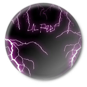 Значок с принтом LIL PEEP в Курске,  металл | круглая форма, металлическая застежка в виде булавки | lil peep | lil prince | logo | music | pink | rap | thunder | зарубежная музыка | зарубежные | лил пип | лого | маленький принц | молнии | музыка | реп | розовый