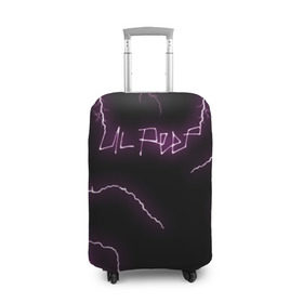 Чехол для чемодана 3D с принтом LIL PEEP в Курске, 86% полиэфир, 14% спандекс | двустороннее нанесение принта, прорези для ручек и колес | lil peep | lil prince | logo | music | pink | rap | thunder | зарубежная музыка | зарубежные | лил пип | лого | маленький принц | молнии | музыка | реп | розовый