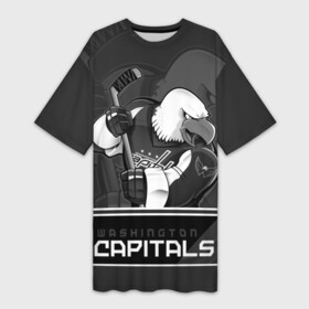 Платье-футболка 3D с принтом Washington Capitals в Курске,  |  | capitals | hokkey | nhl | ovechkin | washington | александр | вашингтон | кэпиталз | кэпиталс | овечкин | хоккеист | хоккей
