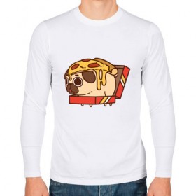 Мужской лонгслив хлопок с принтом Pizza Dog в Курске, 100% хлопок |  | Тематика изображения на принте: amimals | cook | dog | doggy | food | pizza | woof | боксер | бульдог | бультерьер | волк | гав | доберман | дог | долматинец | друг | еда | животные | йорк | кок | мопс | овчарка | пёс | песик | питомец | пицца | повар | пудель