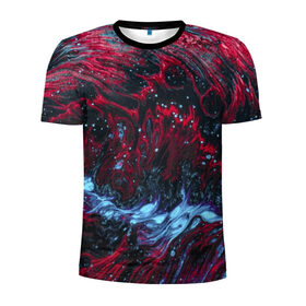 Мужская футболка 3D спортивная с принтом Всплеск Красного в Курске, 100% полиэстер с улучшенными характеристиками | приталенный силуэт, круглая горловина, широкие плечи, сужается к линии бедра | Тематика изображения на принте: abstraction | neon | red devil | storm | trend | water | абстракция | буря | весна | вода | всплеск | зима | краска | краски | красный | лето | мода | неон | неоновые цвета | осень | природа | сила | стиль | тренды | шторм | яркие