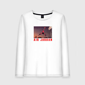 Женский лонгслив хлопок с принтом MICHAEL JORDAN в Курске, 100% хлопок |  | 23 | bulls | chicago bulls | jordan | logo | michael jordan | nba | paris saint germain | psg | red | sport | быки | джордан | лого | майкл джордан | псг | спорт | чигаго буллс