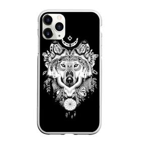 Чехол для iPhone 11 Pro матовый с принтом Ацтекский волк в Курске, Силикон |  | animal | art | aztec | black and white | ca | crystals | dreams | feathers | graphics | head | look | muzzle | ornament | patterns | predator | style | wild | wolf | взгляд | волк | голова | графика | дикий | животное | искусство | кристаллы | ловец | мор