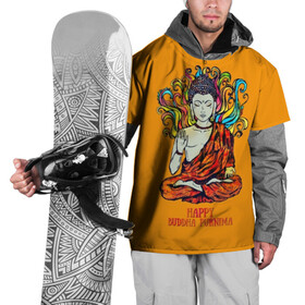 Накидка на куртку 3D с принтом Happy Buddha Purnima в Курске, 100% полиэстер |  | buddha | golden | happy | indian | kesa | lotus | monk | orange | ornament | pattern | pose | religion | shakyamuni | spiritual | te | будда | буддизм | духовный | золотой | индийский | кашая | кэса | лотос | оранжевый | орнамент | основатель | по