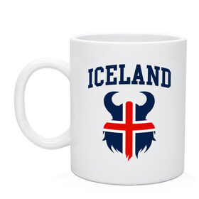 Кружка с принтом Исландия в Курске, керамика | объем — 330 мл, диаметр — 80 мм. Принт наносится на бока кружки, можно сделать два разных изображения | iceland | iseland | исландия | сборная | сборная исландии | сборная исландии по футболу | сборные | форма | футбол | чемпионат мира по футболу
