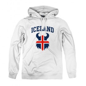Женская толстовка с принтом Исландия в Курске, френч-терри, мягкий теплый начес внутри (100% хлопок) | карман-кенгуру, эластичные манжеты и нижняя кромка, капюшон с подкладом и шнурком | iceland | iseland | исландия | сборная | сборная исландии | сборная исландии по футболу | сборные | форма | футбол | чемпионат мира по футболу