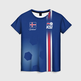 Женская футболка 3D с принтом Сборная Исландии в Курске, 100% полиэфир ( синтетическое хлопкоподобное полотно) | прямой крой, круглый вырез горловины, длина до линии бедер | iceland | iseland | исландия | сборная | сборная исландии | сборная исландии по футболу | сборные | форма | футбол | чемпионат мира по футболу