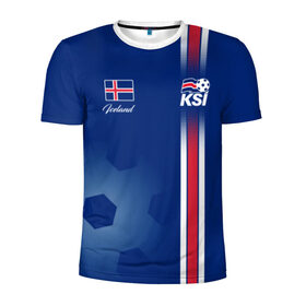 Мужская футболка 3D спортивная с принтом Сборная Исландии в Курске, 100% полиэстер с улучшенными характеристиками | приталенный силуэт, круглая горловина, широкие плечи, сужается к линии бедра | iceland | iseland | исландия | сборная | сборная исландии | сборная исландии по футболу | сборные | форма | футбол | чемпионат мира по футболу