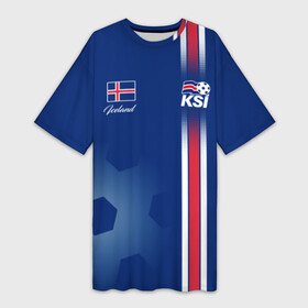 Платье-футболка 3D с принтом Сборная Исландии в Курске,  |  | iceland | iseland | исландия | сборная | сборная исландии | сборная исландии по футболу | сборные | форма | футбол | чемпионат мира по футболу
