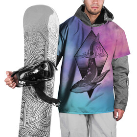 Накидка на куртку 3D с принтом космос в Курске, 100% полиэстер |  | астрономия | вселенная | галактика | графика | звезды | инопланетяне | кит | космос | нло