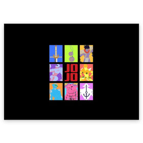 Поздравительная открытка с принтом JoJo Bizarre Adventure в Курске, 100% бумага | плотность бумаги 280 г/м2, матовая, на обратной стороне линовка и место для марки
 | anime | aureo | jojo | jojos | jojos bizarre adventure | vento | боевик | джоджо | иероглиф | манга | приключения | стиль | ужасы | фэнтези | япония