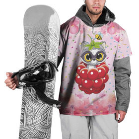 Накидка на куртку 3D с принтом Енот в малине в Курске, 100% полиэстер |  | Тематика изображения на принте: енот | енотик | забавный | зверек | лапки | милый | полосатый | пушистик | смешной | ушастик
