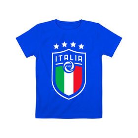 Детская футболка хлопок с принтом Сборная Италии в Курске, 100% хлопок | круглый вырез горловины, полуприлегающий силуэт, длина до линии бедер | italia | italy | squadra azzurra | италия | сборная италии | сборная италии по футболу | форма | футбольные сборные | чемпионат европы | чемпионат мира