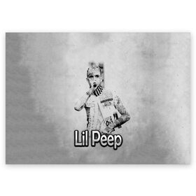 Поздравительная открытка с принтом Lil Peep в Курске, 100% бумага | плотность бумаги 280 г/м2, матовая, на обратной стороне линовка и место для марки
 | awful things | gustav | lil peep | густав ор | клауд | клауд рэп | лил | лили | певец | пееп | пеп | пип | пост эмо | реп | репер | рэп | рэпер | трэп | хип | хип хоп | хоп | эмо трэп