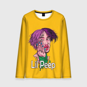 Мужской лонгслив 3D с принтом Lil Peep в Курске, 100% полиэстер | длинные рукава, круглый вырез горловины, полуприлегающий силуэт | awful things | gustav | lil peep | густав ор | клауд | клауд рэп | лил | лили | певец | пееп | пеп | пип | пост эмо | реп | репер | рэп | рэпер | трэп | хип | хип хоп | хоп | эмо трэп