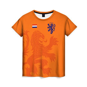 Женская футболка 3D с принтом Сборная Голландии в Курске, 100% полиэфир ( синтетическое хлопкоподобное полотно) | прямой крой, круглый вырез горловины, длина до линии бедер | holland | nederland | netherlands | голландия | нидерланды | сборная голландии | сборная голландии по футболу | сборная нидерландов | форма | футбольные сборные | чемпионат