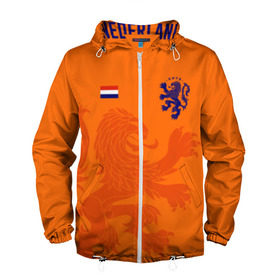 Мужская ветровка 3D с принтом Сборная Голландии в Курске, 100% полиэстер | подол и капюшон оформлены резинкой с фиксаторами, два кармана без застежек по бокам, один потайной карман на груди | holland | nederland | netherlands | голландия | нидерланды | сборная голландии | сборная голландии по футболу | сборная нидерландов | форма | футбольные сборные | чемпионат