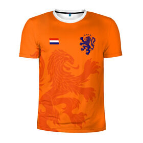 Мужская футболка 3D спортивная с принтом Сборная Голландии в Курске, 100% полиэстер с улучшенными характеристиками | приталенный силуэт, круглая горловина, широкие плечи, сужается к линии бедра | Тематика изображения на принте: holland | nederland | netherlands | голландия | нидерланды | сборная голландии | сборная голландии по футболу | сборная нидерландов | форма | футбольные сборные | чемпионат