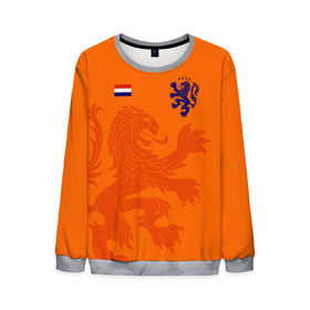 Мужской свитшот 3D с принтом Сборная Голландии в Курске, 100% полиэстер с мягким внутренним слоем | круглый вырез горловины, мягкая резинка на манжетах и поясе, свободная посадка по фигуре | Тематика изображения на принте: holland | nederland | netherlands | голландия | нидерланды | сборная голландии | сборная голландии по футболу | сборная нидерландов | форма | футбольные сборные | чемпионат