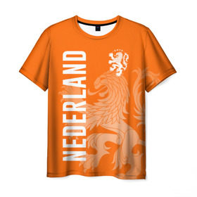 Мужская футболка 3D с принтом Сборная Голландии в Курске, 100% полиэфир | прямой крой, круглый вырез горловины, длина до линии бедер | Тематика изображения на принте: holland | nederland | netherlands | голландия | нидерланды | сборная голландии | сборная голландии по футболу | сборная нидерландов | форма | футбольные сборные | чемпионат