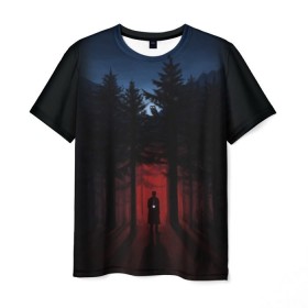 Мужская футболка 3D с принтом Twin Peaks в Курске, 100% полиэфир | прямой крой, круглый вырез горловины, длина до линии бедер | twin peaks | агент купер | девид линч | дейл | лора палмер | огонь иди за мной | одри хорн | совы не то чем кажутся | твин пикс
