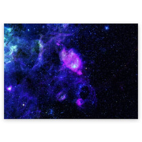 Поздравительная открытка с принтом Космос в Курске, 100% бумага | плотность бумаги 280 г/м2, матовая, на обратной стороне линовка и место для марки
 | galaxy | nebula | space | star | абстракция | вселенная | галактика | звезда | звезды | космический | планеты