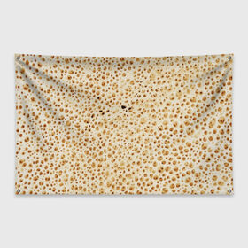 Флаг-баннер с принтом Блин в Курске, 100% полиэстер | размер 67 х 109 см, плотность ткани — 95 г/м2; по краям флага есть четыре люверса для крепления | блин | блины | жареный | лаваш | текстура | фон | хлеб