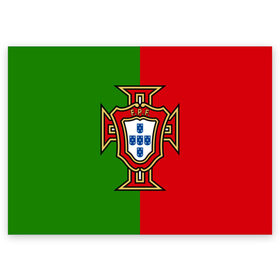 Поздравительная открытка с принтом Сборная Португалии в Курске, 100% бумага | плотность бумаги 280 г/м2, матовая, на обратной стороне линовка и место для марки
 | portugal | криштиану роналду | португалия | португальская сборная | сборная португалии | сборная португалии по футболу | форма | футбол | чемпионат