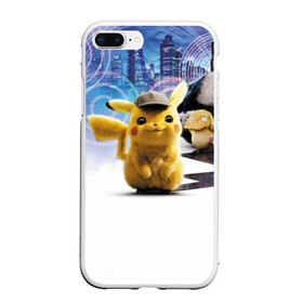 Чехол для iPhone 7Plus/8 Plus матовый с принтом Detective Pikachu (НА СПИНЕ) в Курске, Силикон | Область печати: задняя сторона чехла, без боковых панелей | detective pikachu | pikachu | pokemon | детектив пикачу | пика | покемон