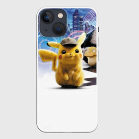 Чехол для iPhone 13 mini с принтом Detective Pikachu (НА СПИНЕ) в Курске,  |  | detective pikachu | pikachu | pokemon | детектив пикачу | пика | покемон