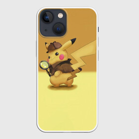 Чехол для iPhone 13 mini с принтом Пикачу Детектив в Курске,  |  | detective pikachu | pikachu | pokemon | детектив пикачу | пика | покемон