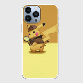 Чехол для iPhone 13 Pro Max с принтом Пикачу Детектив в Курске,  |  | Тематика изображения на принте: detective pikachu | pikachu | pokemon | детектив пикачу | пика | покемон