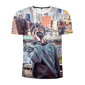 Мужская футболка 3D спортивная с принтом SCARLXRD (RAP) в Курске, 100% полиэстер с улучшенными характеристиками | приталенный силуэт, круглая горловина, широкие плечи, сужается к линии бедра | Тематика изображения на принте: музыка | реп | скарлорд