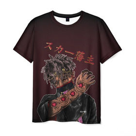 Мужская футболка 3D с принтом Scarlxrd в Курске, 100% полиэфир | прямой крой, круглый вырез горловины, длина до линии бедер | cкриминг | heart attack | hip hap | rap | scarlxrd | scream | trap | иероглифы | лодр | метал | музыка | репер | скар | скарлорд | скрим | трэп | хип хоп | японский | スカー藩主