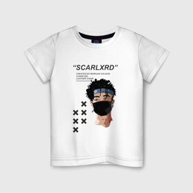 Детская футболка хлопок с принтом Scarlxrd в Курске, 100% хлопок | круглый вырез горловины, полуприлегающий силуэт, длина до линии бедер | Тематика изображения на принте: 