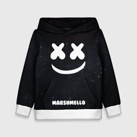 Детская толстовка 3D с принтом Marshmello Cosmos в Курске, 100% полиэстер | двухслойный капюшон со шнурком для регулировки, мягкие манжеты на рукавах и по низу толстовки, спереди карман-кенгуру с мягким внутренним слоем | Тематика изображения на принте: dj | marshmello | usa | америка | клубная музыка | мармело | маршмелло | маршмеллоу | музыка | музыкант