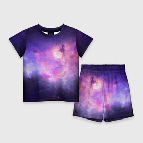 Детский костюм с шортами 3D с принтом Cosmos в Курске,  |  | cosmos | galaxy | nebula | space | star | абстракция | вселенная | галактика | звезда | звезды | космический | планеты