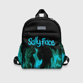 Детский рюкзак 3D с принтом SALLY FACE FIRE в Курске, 100% полиэстер | лямки с регулируемой длиной, сверху петелька, чтобы рюкзак можно было повесить на вешалку. Основное отделение закрывается на молнию, как и внешний карман. Внутри дополнительный карман. По бокам два дополнительных кармашка | Тематика изображения на принте: face | fire | game | horror | larry | sally | sally face | sanity s fall | игра | ларри | мальчик с протезом | огонь | салли | салли фейс | ужасы