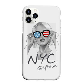 Чехол для iPhone 11 Pro матовый с принтом NYC girlfriend в Курске, Силикон |  | beautiful | blonde | city | flag | girl | girlfriend | new york | reflection | stars | stripes | usa | блондинка | город | девушка | звезды | красивая | нью йорк | отражение | очки | подруга | полосы | сша | флаг