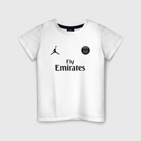 Детская футболка хлопок с принтом NEYMAR JR PSG&JORDAN в Курске, 100% хлопок | круглый вырез горловины, полуприлегающий силуэт, длина до линии бедер | jordan | neymar | neymar jr | psg | джордан | неймар | псж
