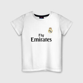 Детская футболка хлопок с принтом MODRIC REAL в Курске, 100% хлопок | круглый вырез горловины, полуприлегающий силуэт, длина до линии бедер | modric | real | real madrid | лука модрич | модрич | реал | реал мадрид