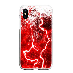 Чехол для iPhone XS Max матовый с принтом БРЫЗГИ КРАСОК(RED STORM) в Курске, Силикон | Область печати: задняя сторона чехла, без боковых панелей | abstraction | tie dye | watercolor | абстракция красок | акварель | акриловый | брызги красок | живопись | краска | потертость красок | размытые краски | текстуры | черно белый | яркие краски