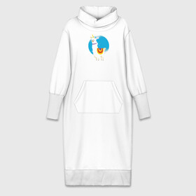 Платье удлиненное хлопок с принтом Альпака Единорог в Курске,  |  | alpaca | unicorn | альпака | альпаки | лама | ламы