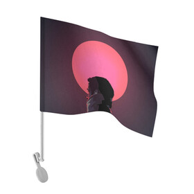 Флаг для автомобиля с принтом Райан Гослинг в Курске, 100% полиэстер | Размер: 30*21 см | бегущий по лезвию | райан гослинг