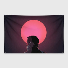 Флаг-баннер с принтом Райан Гослинг в Курске, 100% полиэстер | размер 67 х 109 см, плотность ткани — 95 г/м2; по краям флага есть четыре люверса для крепления | бегущий по лезвию | райан гослинг