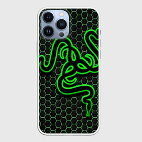 Чехол для iPhone 13 Pro Max с принтом RAZER в Курске,  |  | game | razer | texture | зеленый | игровое лого | игромания | игры | рэйзер | текстуры