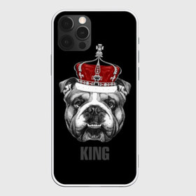 Чехол для iPhone 12 Pro Max с принтом Английский бульдог с короной в Курске, Силикон |  | animals | authority | breed | bulldog | cool | crown | dog | english | fighting | head | illustration | inscription | king | muzzle | supreme | swag | авторитет | английский | бойцовый | бульдог | верховный | голова | животные | иллюстрация | король | кор